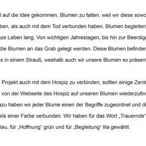 Blumenstrau gefaltet