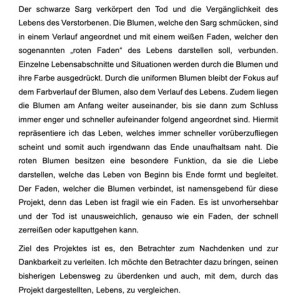 Sarg schwarz Blumen