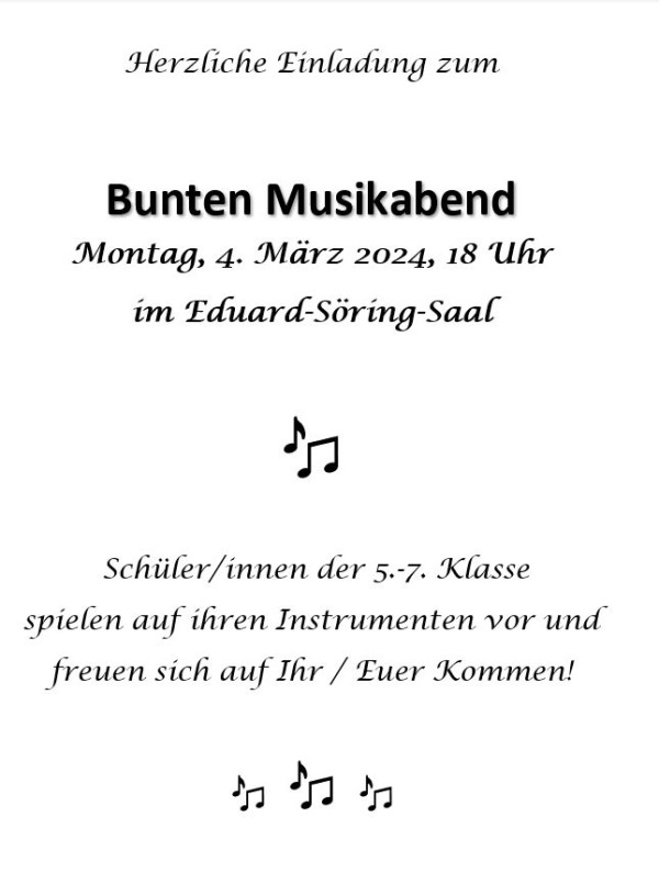 bunter Musikabend